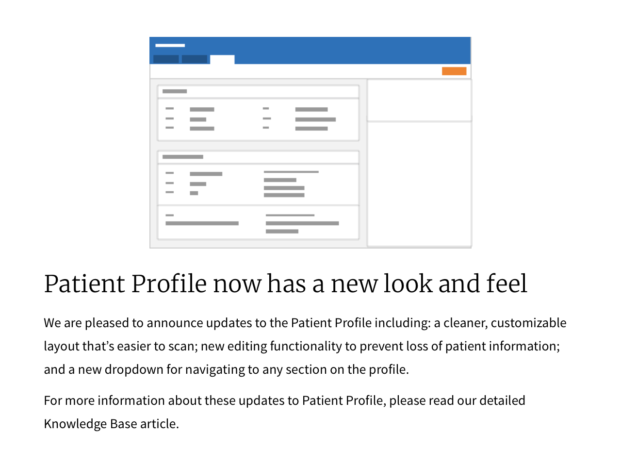 Patient Profile New Look